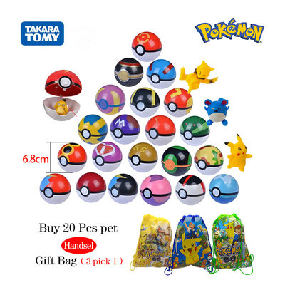 极速New Pokemon Elf Ball 21 Styles Anime Action Figures Pika