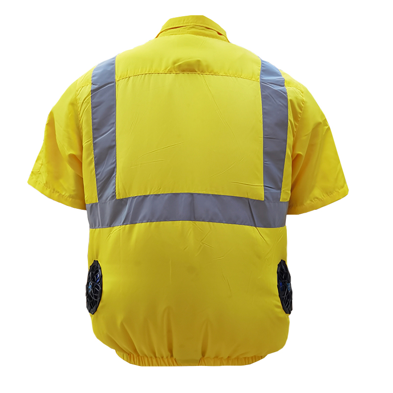15V空调服男款工作服短袖空调衣带风扇衣服降温建筑工地空调衫女