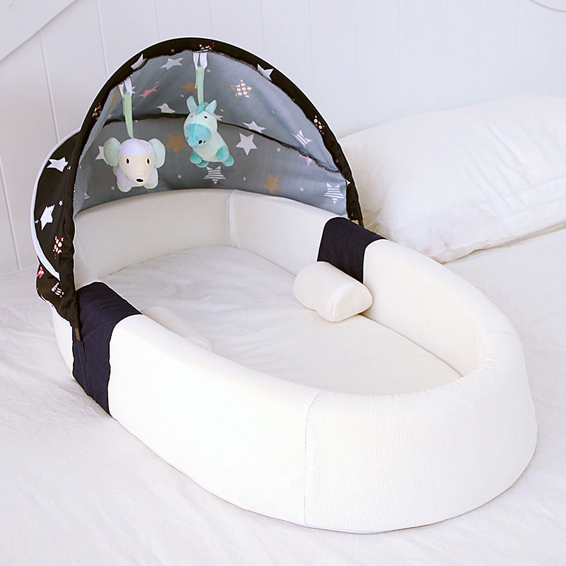 推荐Baby Bed Portae Medium Crib Foldae Newborn Bed Multifunc