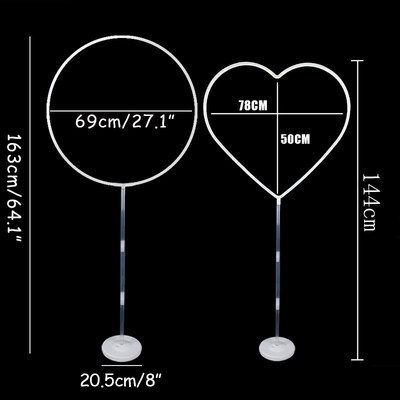 1set Heart Shape Balloon Stand Circle Holder Column Balloons