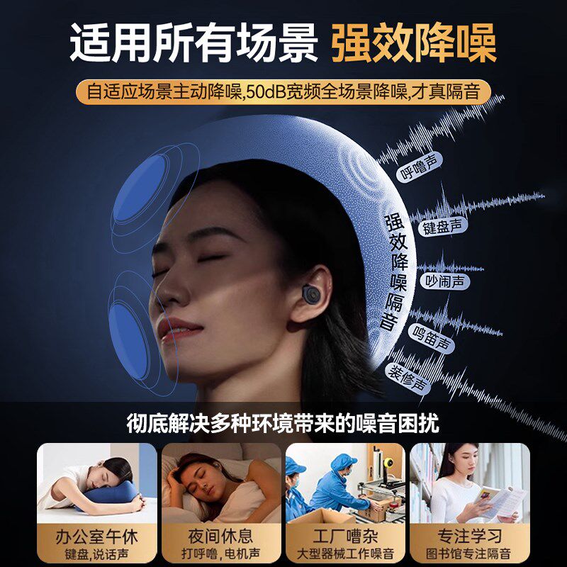 耳塞睡眠睡觉隔音降噪防吵神器超级防噪声静音耳罩不伤耳朵女