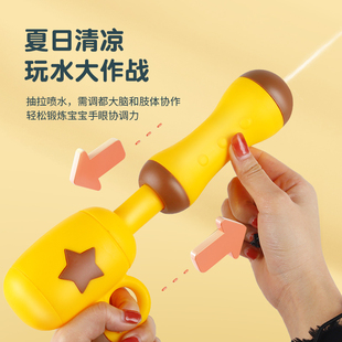 2023网红水枪水枪玩具抽拉式大容量背包喷呲洒泚水枪女孩戏水玩具