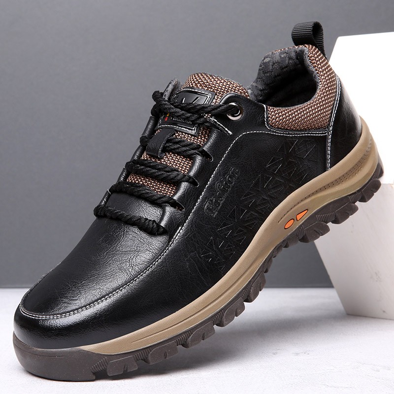 新品New Fashion Autumn Men Leather Shoes Brogue Casual safet