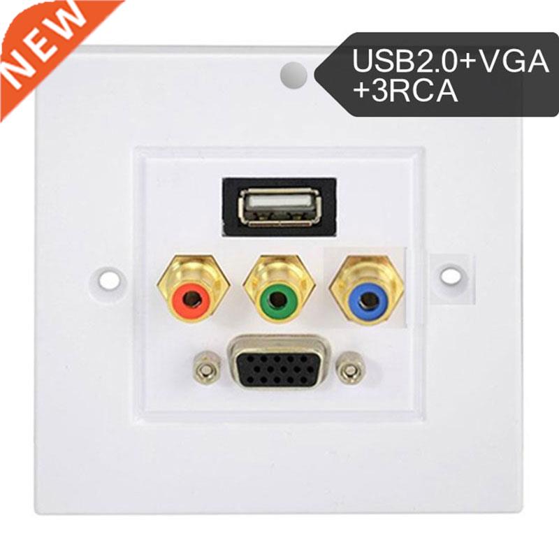 B20 VGA 3RCA AV oWall Plate Composite V deoiAudio Adapt