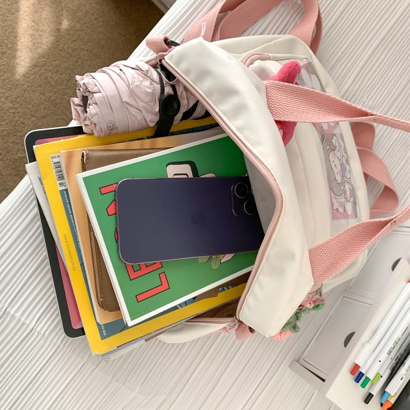 儿童补课两用手提双n肩包女孩中小学生单肩斜跨书包轻便防水小背