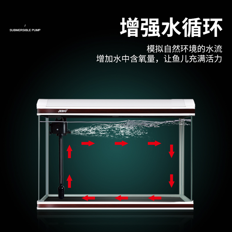 鱼缸过滤器三合一潜水泵小型水族箱上过滤静音增氧抽水上水循环泵