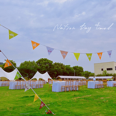 急速发货户外三角串旗露营营地氛围旗户外天幕帐篷氛围旗野炊串旗