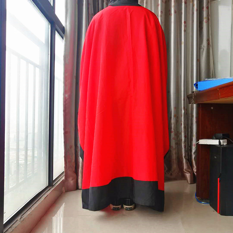道家用品夏纺绸素面经衣黄色红色道袍长袍演出服道士服饰道士服装