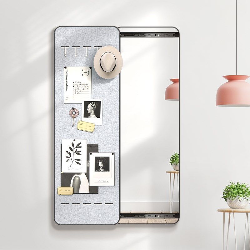 diy毛毡板隐藏式推拉全身镜软木板隐形穿衣镜暗藏挂墙镜子奶油风,住宅家具,衣挂一体镜,淘宝优惠券,粉丝福利购,淘宝优惠卷