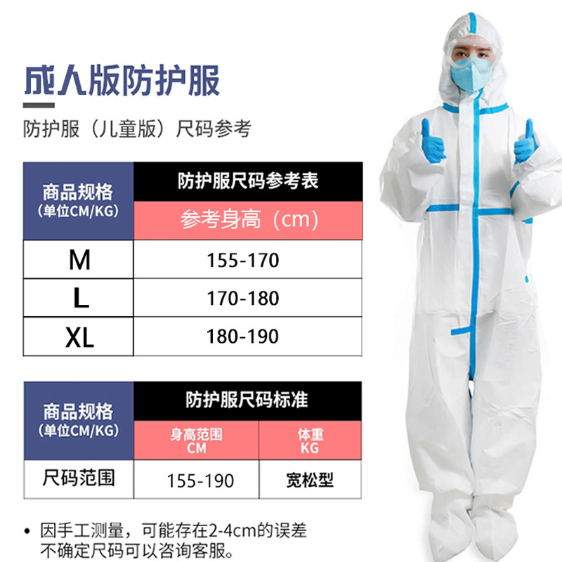 防护服连体全身儿童小孩隔离衣坐飞机用一L次性防化防工作疫服男图片
