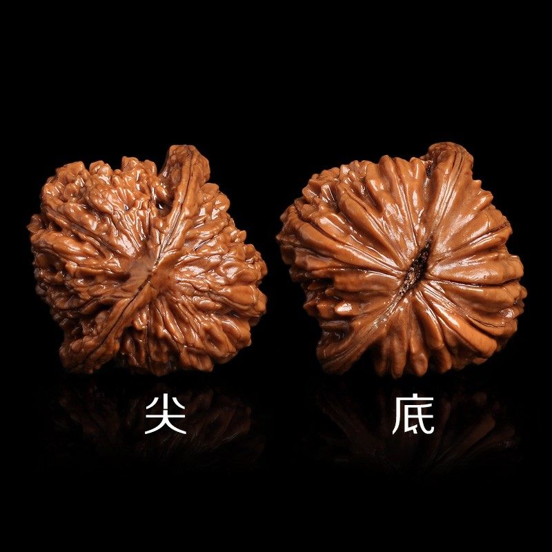 现货文玩b核桃四座楼狮子头虎头手把件机刷包浆男士古玩野生核桃