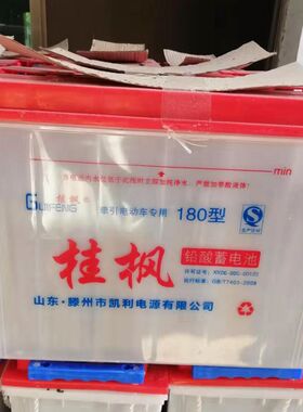 180型电动三轮车华兴超大容量牵引水电瓶蓄电池12V铅酸电池专用