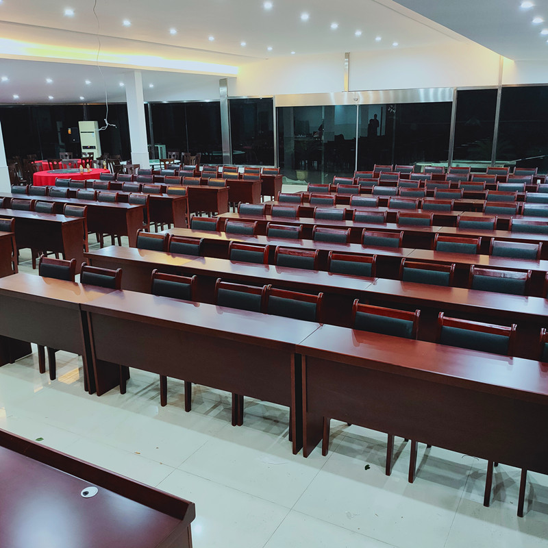 会议桌长条桌培训室条形桌椅组合油漆简约办公桌双人小型会议桌子