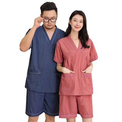汗蒸服女款情侣套装男款桑拿服大H码洋气浴服按摩汉蒸衣服
