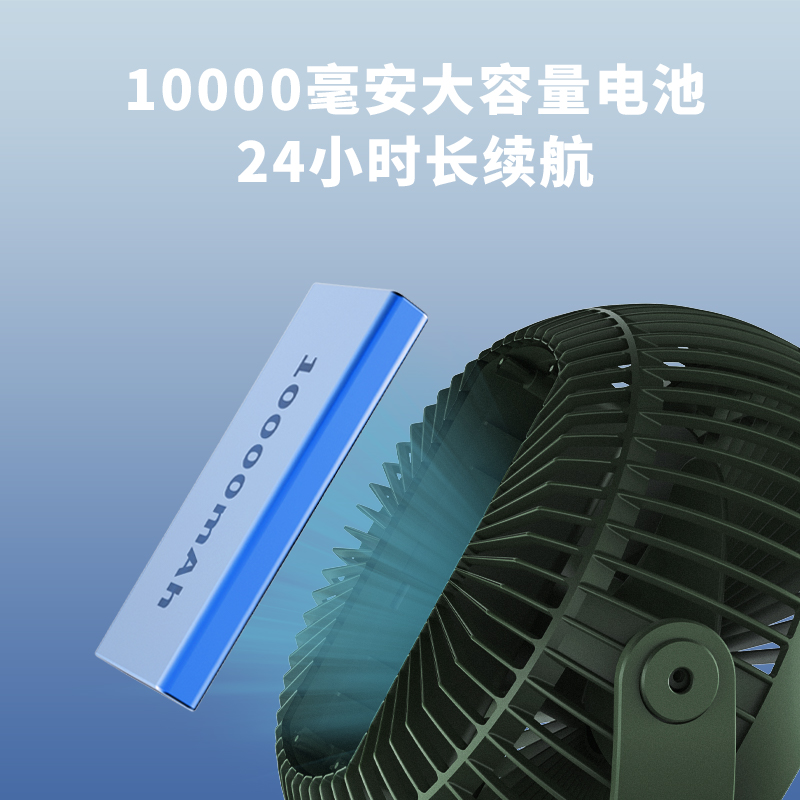 充电风扇超长续航大风力桌面风扇静音学生宿舍电风扇车载房车户外