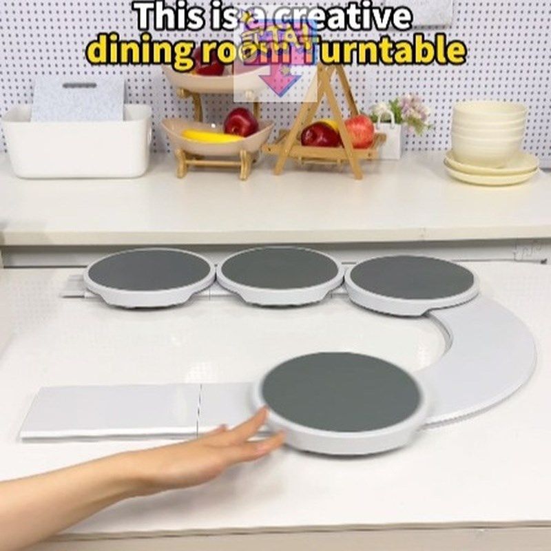 便携式餐桌旋转托盘桌盘底座8个转盘转动菜板饭菜餐盘椭圆形圆盘,住宅家具,桌面/转盘,淘宝优惠券,粉丝福利购,淘宝优惠卷