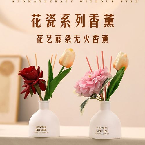 无火陶瓷香薰摆件小众室内持久家用空气清新剂卧室无火香薰
