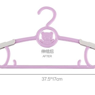 儿童可伸缩衣架 塑料儿童小衣架撑 婴儿衣架晾衣架宝宝衣架20个