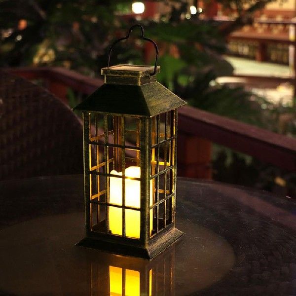 极速Solar Lantern Outdoor Flickering Flameless Candle Lanter