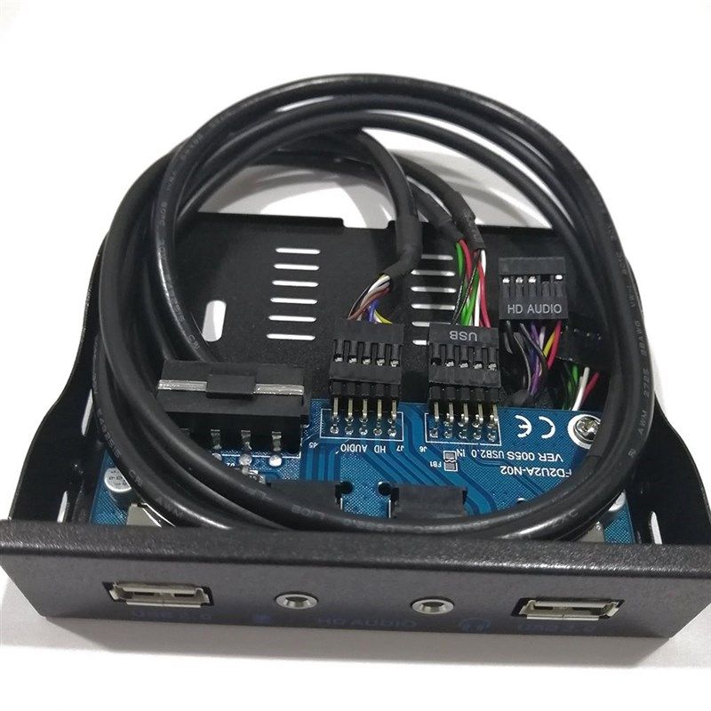 New 3.5'' 2-USB 2.0 Port HUB + HD Audio Output Floppy Drive