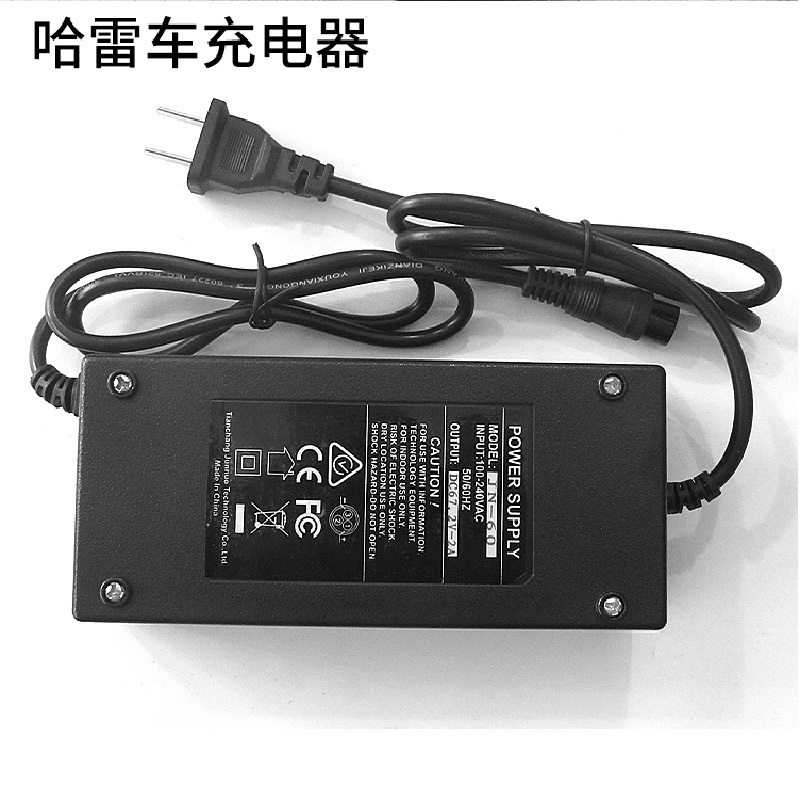 电动车滑板车充电h器12V24V36V48V60v方圆三孔迷你车哈雷车充电器