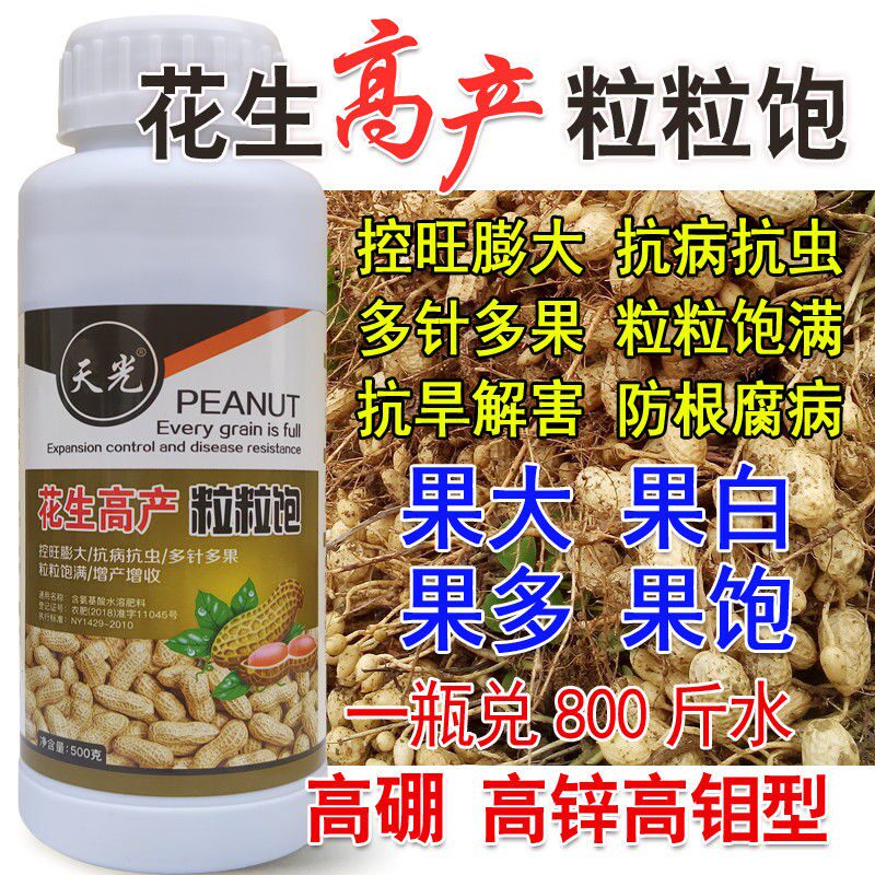 速发天光花生高产粒粒饱必配肥料花生专用叶面肥抗重茬下针多开跟