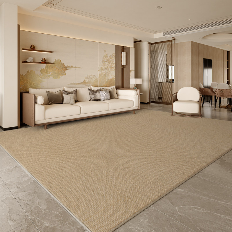 新中式地毯客厅茶室纯色高级沙发茶几耐脏免洗卧室地垫大面积全铺,居家布艺,地毯,淘宝优惠券,粉丝福利购,淘宝优惠卷