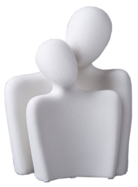 抽象艺术b拥抱人物陶瓷摆件创意客厅电视柜办公室桌面玄关软装饰