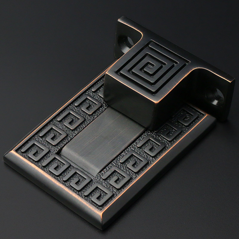 铠铜威新中式全铜免打孔地w吸隐形门吸中式地吸木地板地暖地板用