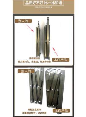 晒推拉折叠窗外晾衣杆家用式晾衣架伸缩户外室外阳台扇形支架大