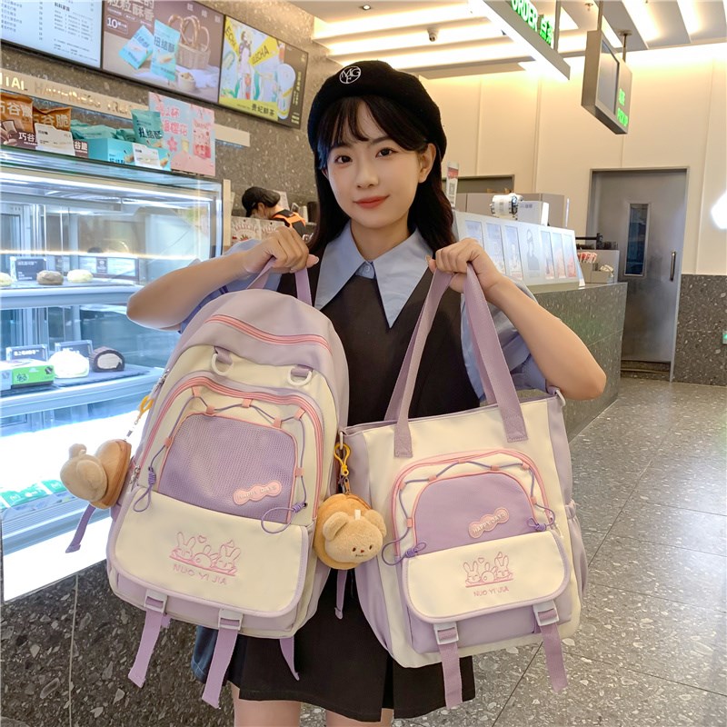 书包少女生韩版百搭初中生高中小学生4-6年级减压减负背包双肩包
