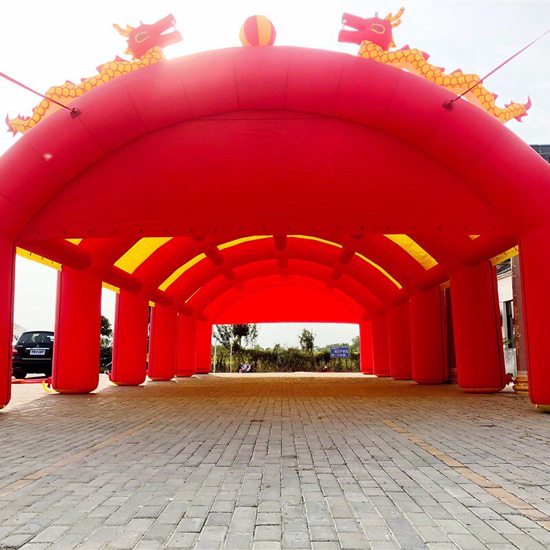 充气舞台酒席帐篷户外大型农村结婚红白喜事棚 移动婚庆拱门气模