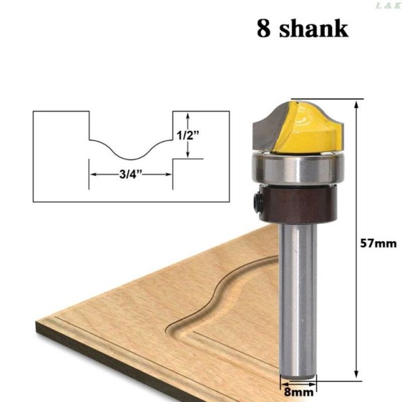 极速1/2 1/4 8mm Shank Faux Panel Ogee Woodworking Router Bit