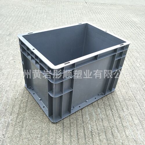 EU4328胶框周转箱 塑料仓库灰色物流箱 汽配塑料物流整理中转箱