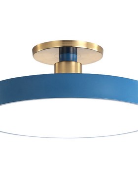 吸盘式LEDf吸顶灯马卡龙圆形个性北欧卧室灯彩色创意阳台过道灯具