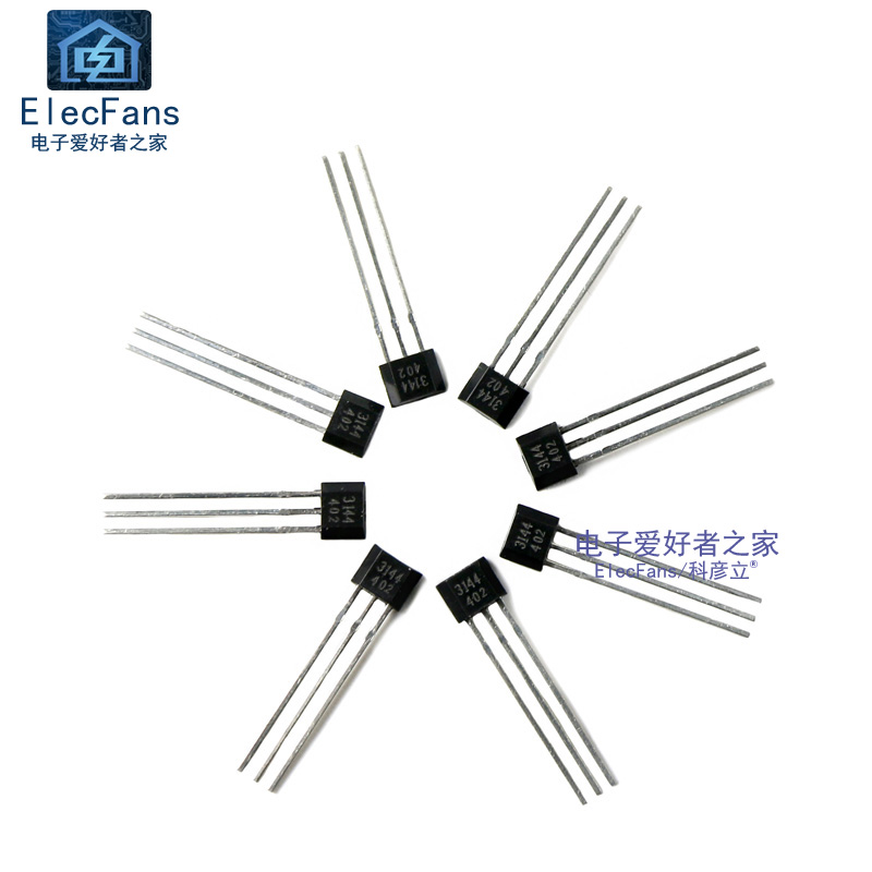 霍尔开关型磁性传感器A3144 单极性磁力感应元件44E暂存型/非锁存