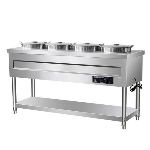 商用不锈钢粥车电加热保温汤桶台早餐移动摆摊快餐圆桶保温车台