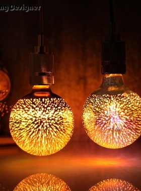 Ampul 3D Colorful RGB LED Vintage Retro Lamp Bulb E27 4W 220