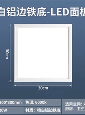 浴室防水led300kx300x600*600集成吊顶灯游泳馆卫生间防水平板灯