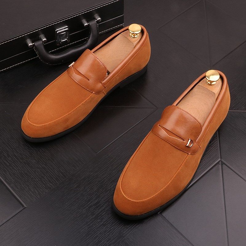 男士豆豆鞋内增高黄色尖头皮鞋韩版潮男发型师套脚英伦风商务休闲,流行男鞋,乐福鞋（豆豆鞋）,淘宝优惠券,粉丝福利购,淘宝优惠卷