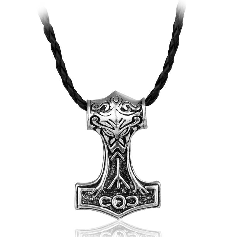 现货RJ bNorse Vikings Odin 's Runes Necklaces Pendants Thor