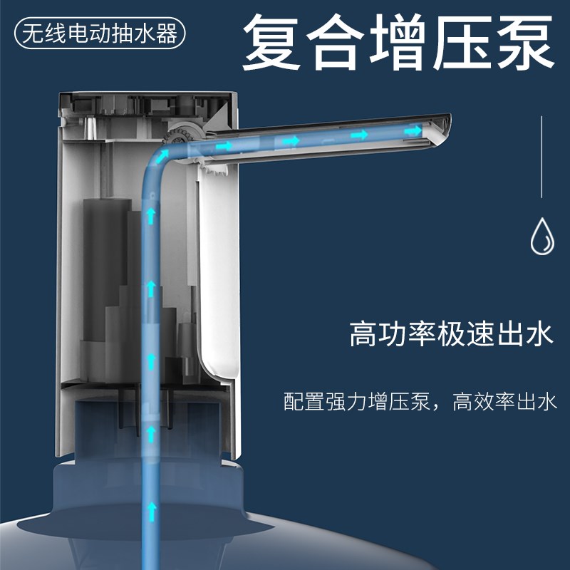 桶装水折叠电动抽水器全自动款桌面充电式出水纯净水吸水器饮水机