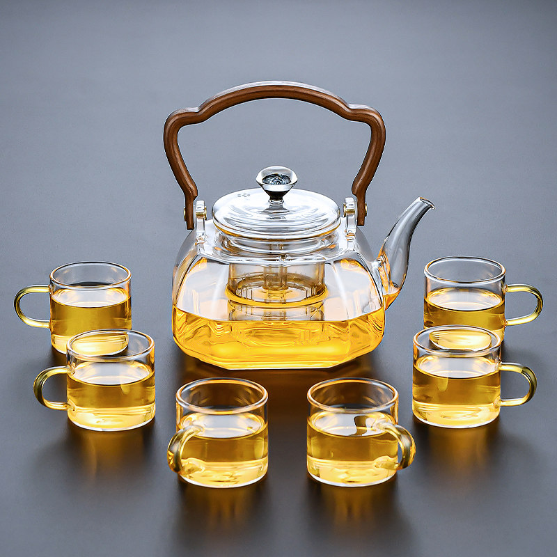 透明玻璃茶壶套装家用功夫茶具茶杯喝茶日式2024新款泡茶喝茶煮茶