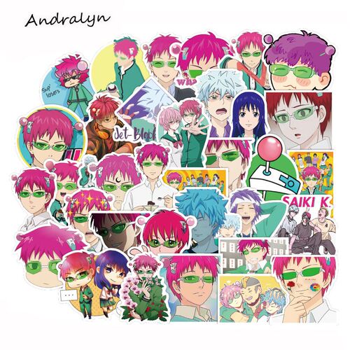 10/50Pcs/Pack The Disastrous Life of Saiki K Anime Stickers