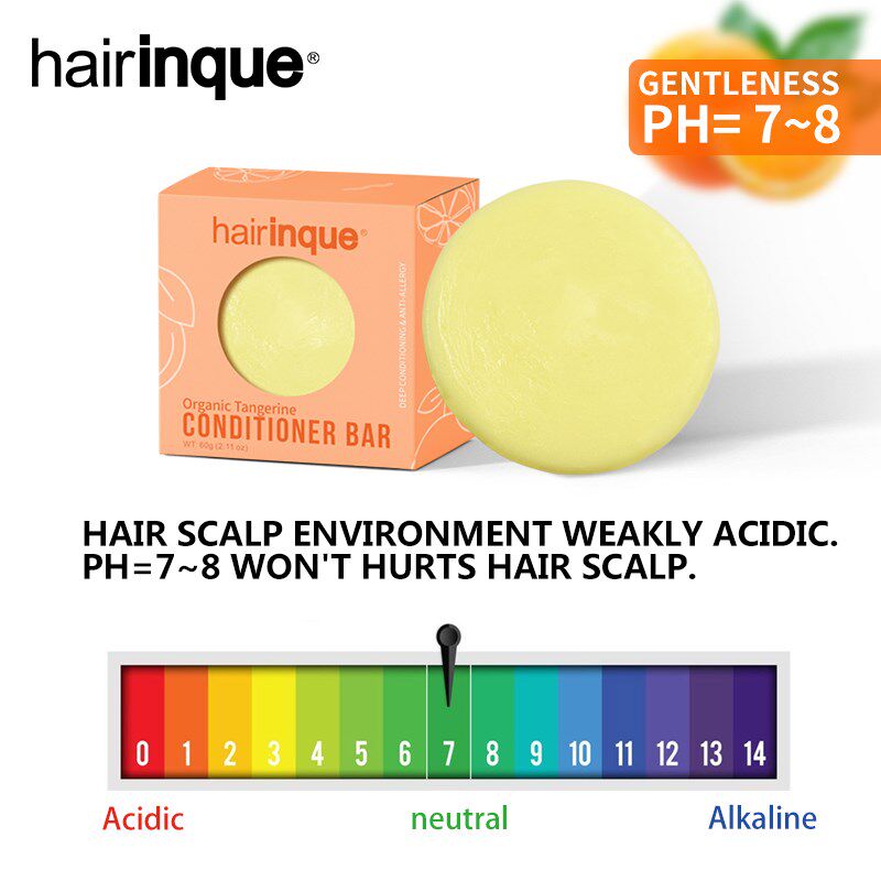 Organic Hair Tangerine Conditioner Bar Handmade VITAMIN C M