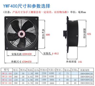 直销方形双网外转子轴流式风机工B业排气扇排烟通风机16寸畜牧通