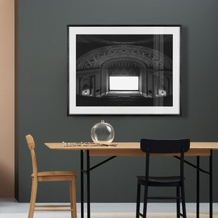 杉本博司黑白建筑摄影风景照片装饰画客厅挂画餐厅酒店卧室实木画
