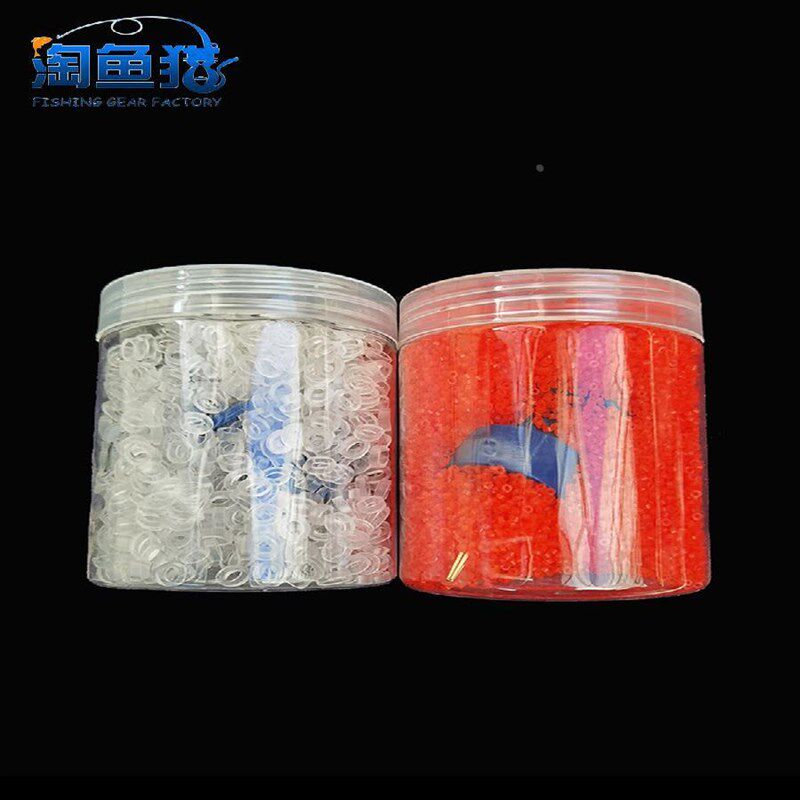 桶装红虫皮筋 颗粒皮筋(带红夹套装)夹虫子 蚯蚓上饵器垂钓新品