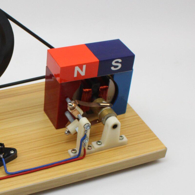 手摇交直流发电机灯泡发光磁铁生电模型电源教学物理w电磁学实验