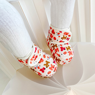 袜新生软底秋冬季 学步棉鞋 12个月1岁宝宝婴儿鞋 保暖加厚加绒9